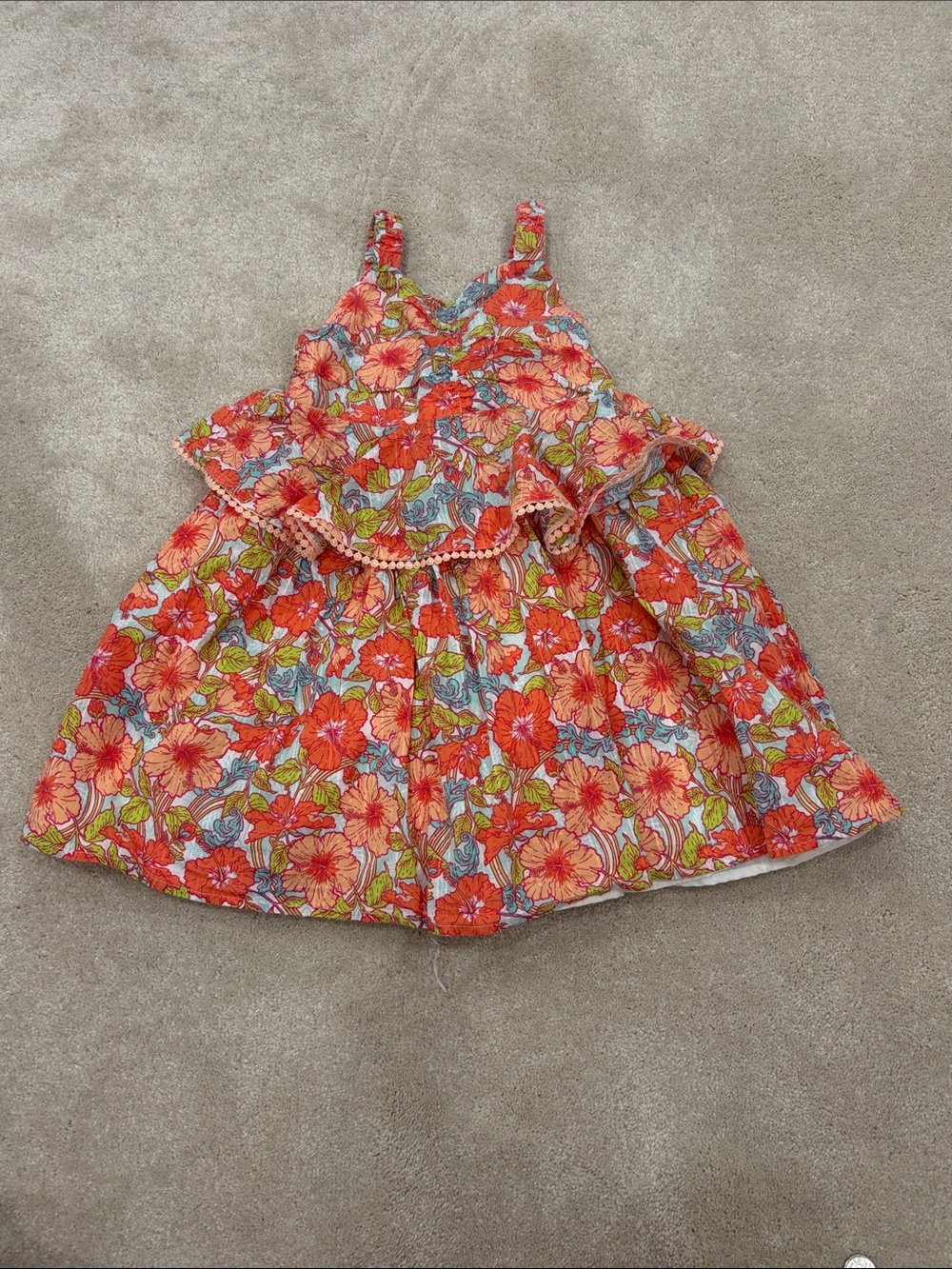 Orange Floral Dress